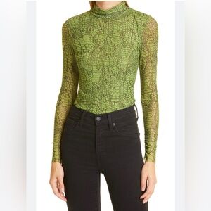 Ted Baker Hollz Reptile Print Mesh Top